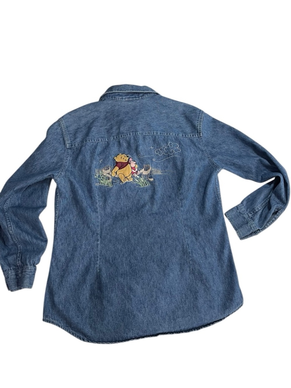 DISNEY Pooh’s Misty Cove Embroidered Denim Shirt medium - Picture 2 of 6